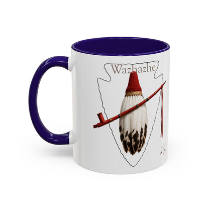 Osage Wazhazhe Tribal Feather Mug (11oz & 15oz) — Native-Inspired Coffee Cup