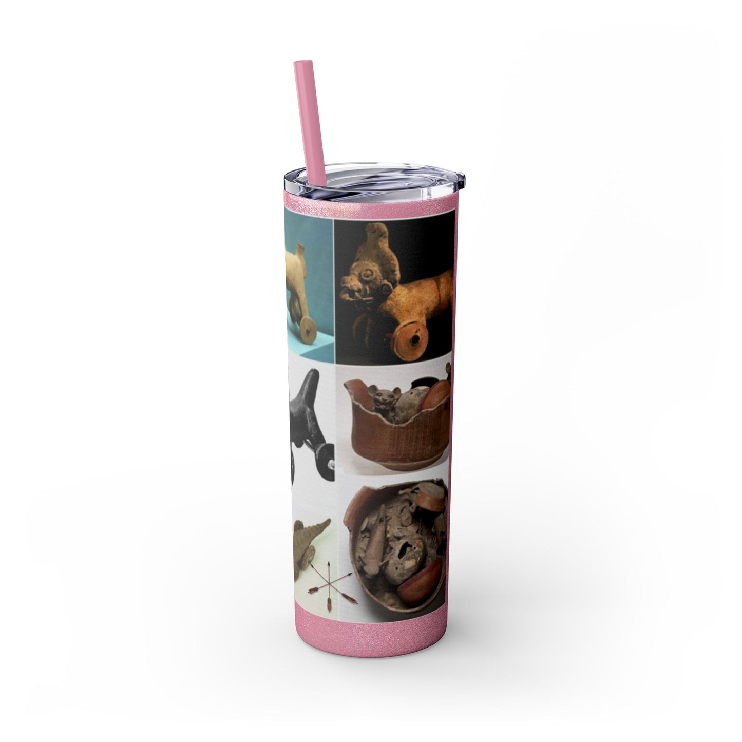 Aztec 20oz Skinny Tumbler - Educational Indigenous Artifacts Design