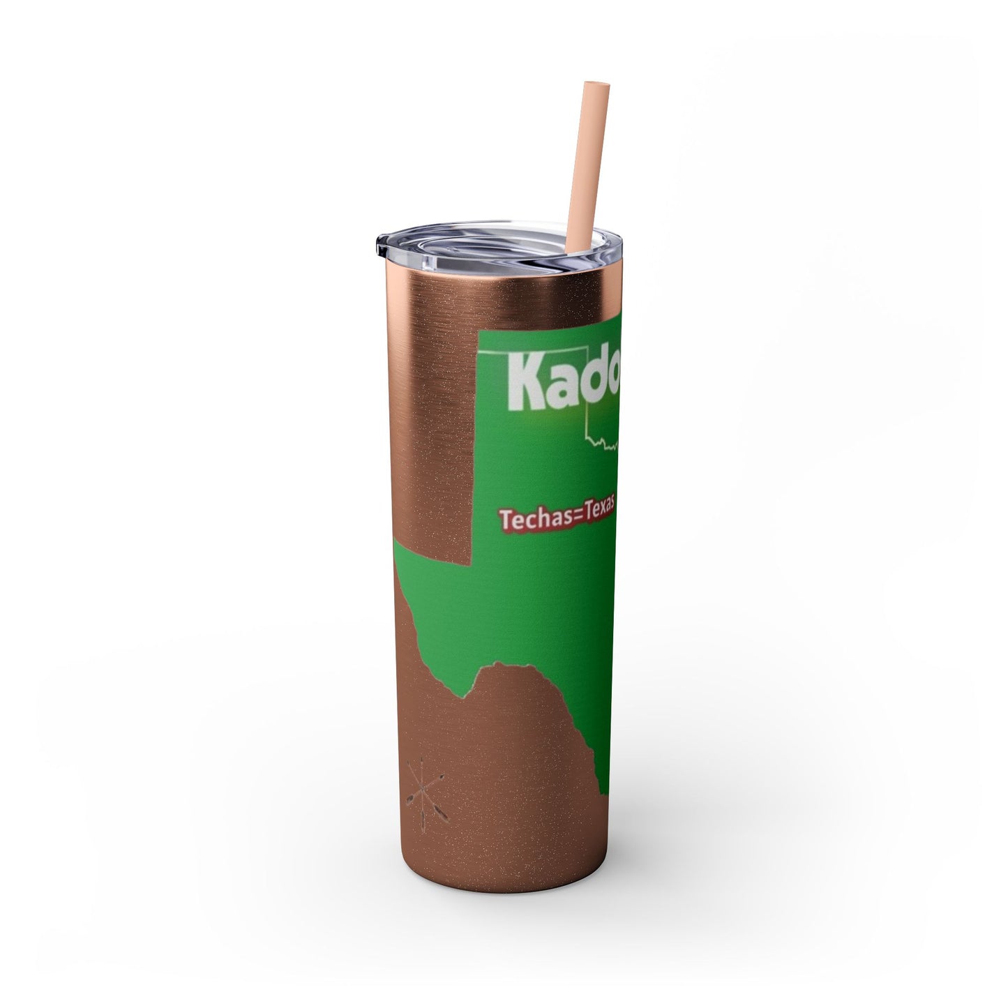 Caddo Kadohadoha Texas Map 20oz Skinny Tumbler with Straw