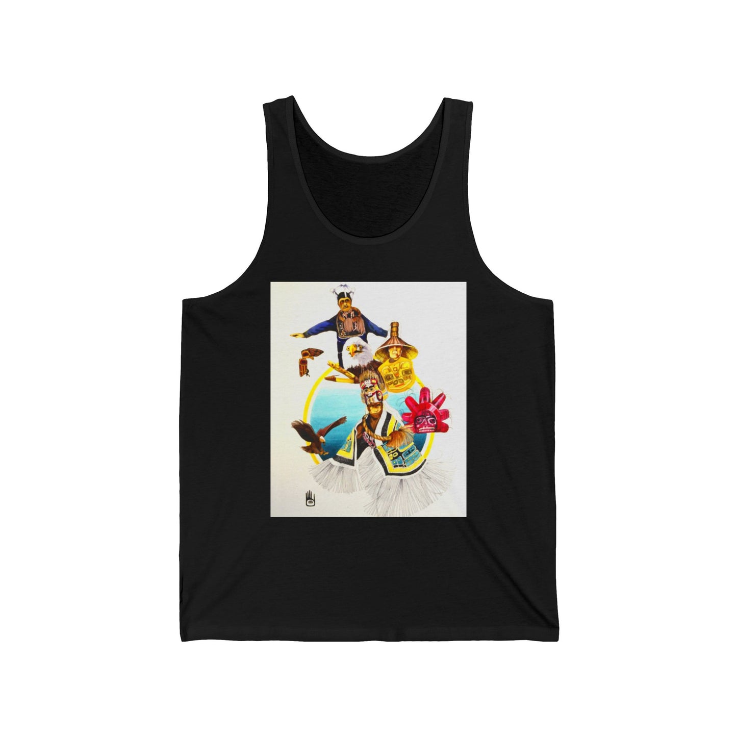Tlingit Tank Top — Retro Beach Graphic Jersey Tank