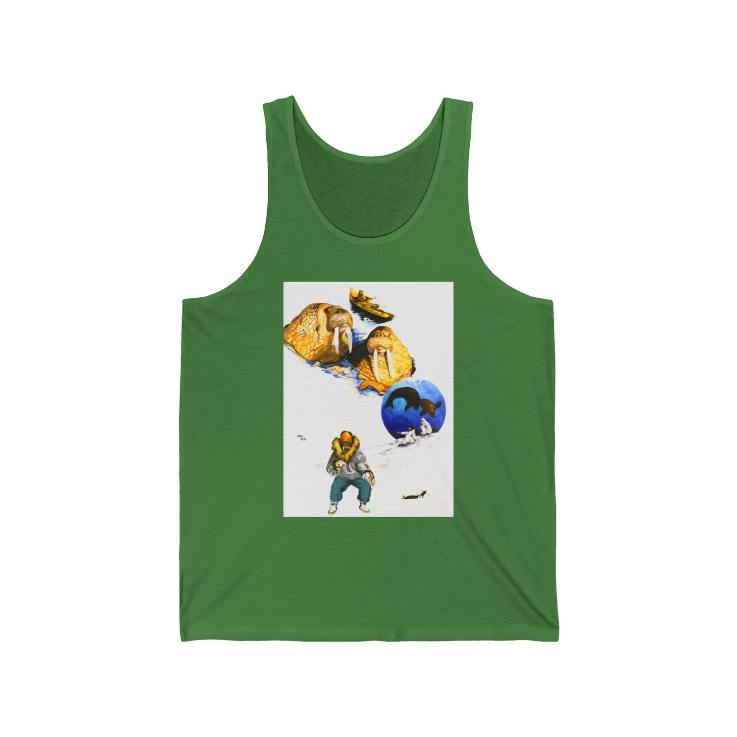 Walrus Tank Top — Explorer Illustration & Crossed Arrows Graphic
