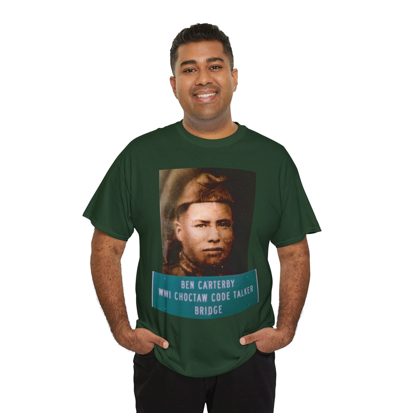 Ben Carterby Choctaw Code Talker T-Shirt — WWII Native American Veteran Tribute