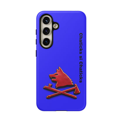 Pawnee Phone Case — Blue 'Chaticks si Chaticks' Wolf Logo Tough Case