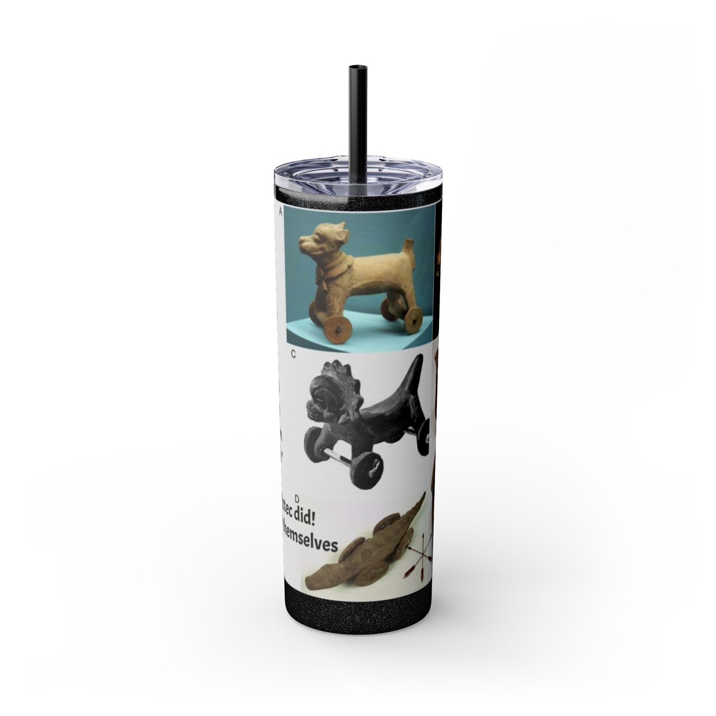 Aztec 20oz Skinny Tumbler - Educational Indigenous Artifacts Design