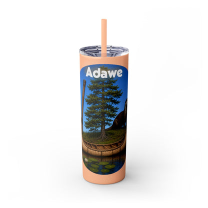 Ottawa Adawe Canoe Skinny Tumbler — 20oz Insulated Travel Cup with Straw