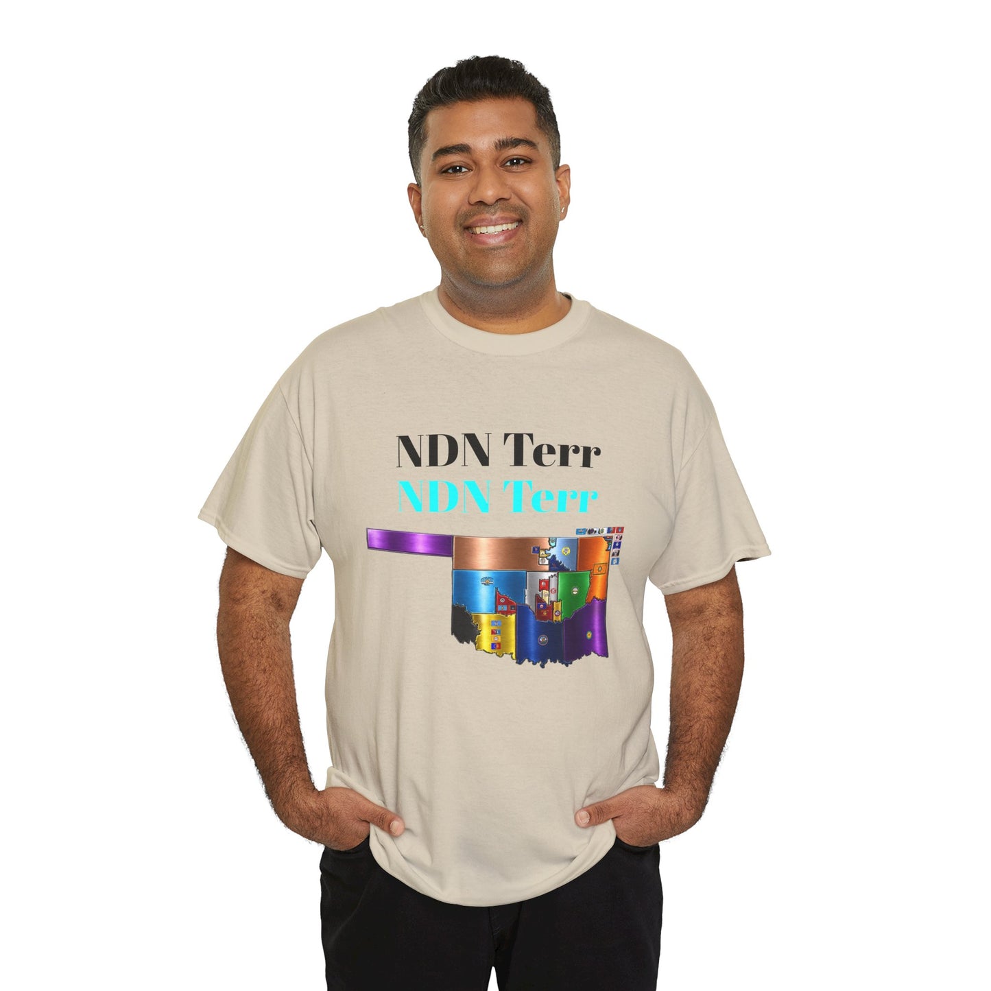 NDN Terr Oklahoma Map Tee — Native Pride Graphic T-Shirt with Arrows