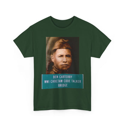 Ben Carterby Choctaw Code Talker T-Shirt — WWII Native American Veteran Tribute