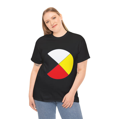 Native Medicine Wheel Tee — Four Directions Circle Design T-Shirt