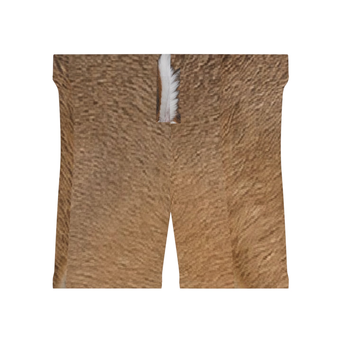 Deer Lady Print Women's Biker Shorts – Cozy Animal Texture AOP