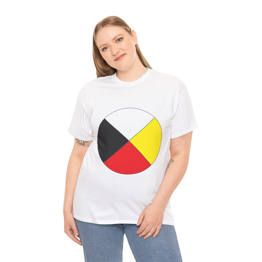 Native Medicine Wheel Tee — Four Directions Circle Design T-Shirt