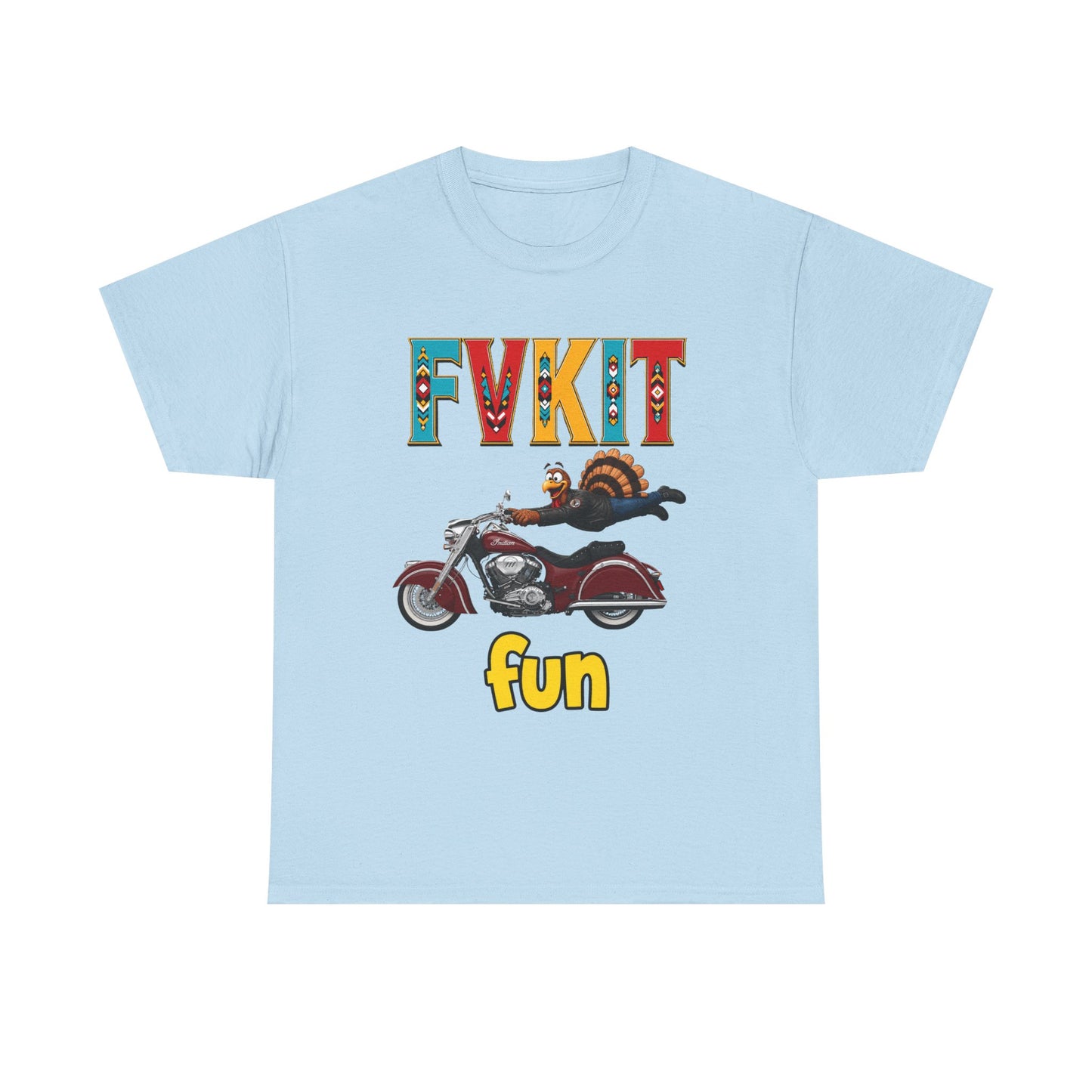 Turkey Motorcycle  Graphic Tee — Retro Rider Humor T-Shirt