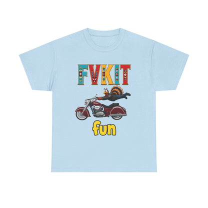 Turkey Motorcycle  Graphic Tee — Retro Rider Humor T-Shirt