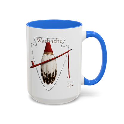 Osage Wazhazhe Tribal Feather Mug (11oz & 15oz) — Native-Inspired Coffee Cup