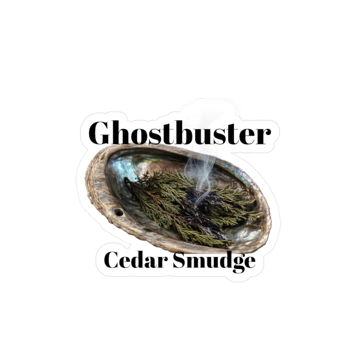 Ghostbuster Cedar Smudge Kiss-Cut Vinyl Sticker