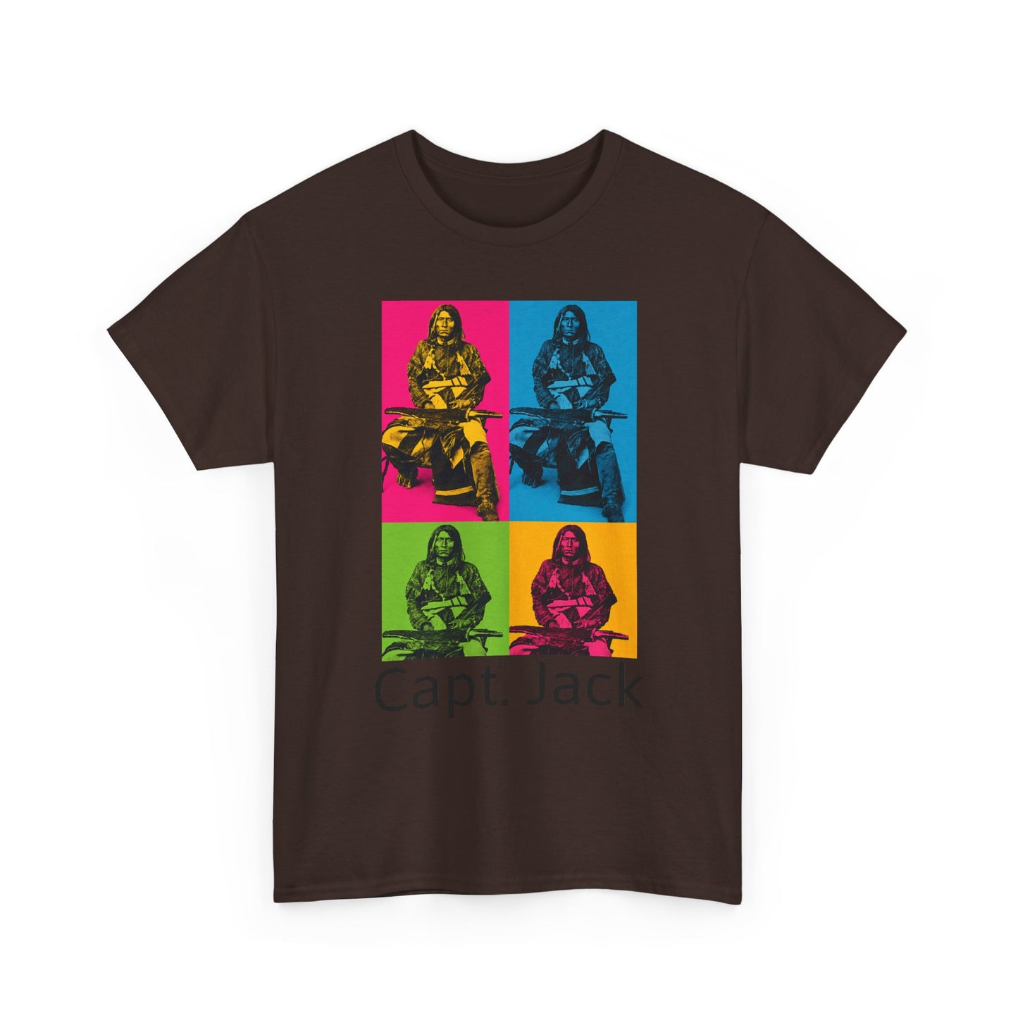 T-Shirt — Capt. Jack Pop-Art Portrait Tee with Arrow Back Print