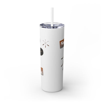 Shawnee Absentee Skinny Tumbler with Straw, 20oz