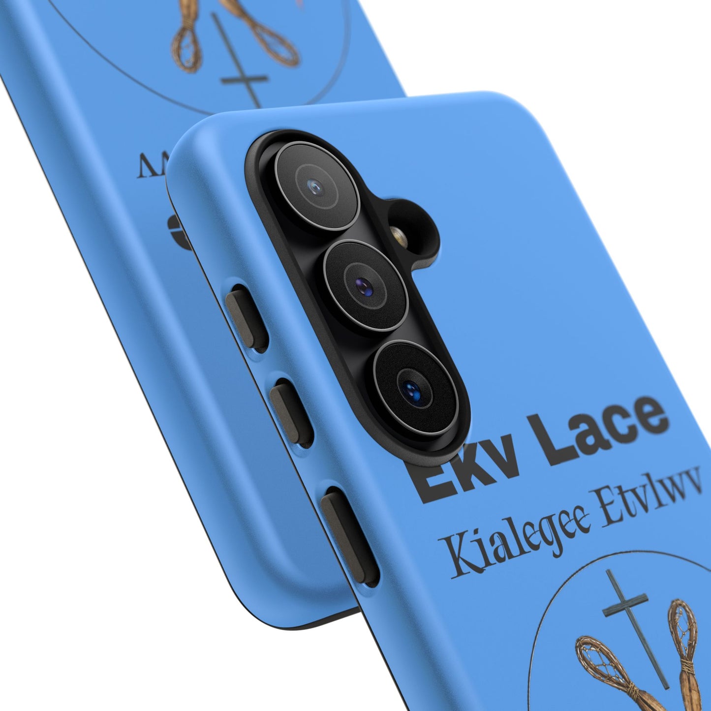 Kialegee Protective Phone Case — Custom 'Ekv Lace' Cross & Campfire Design