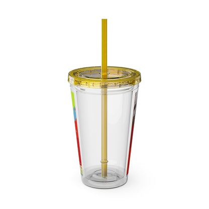 Pontiac Indigenous Nations Map Tumbler — 16oz Sunsplash Straw Cup
