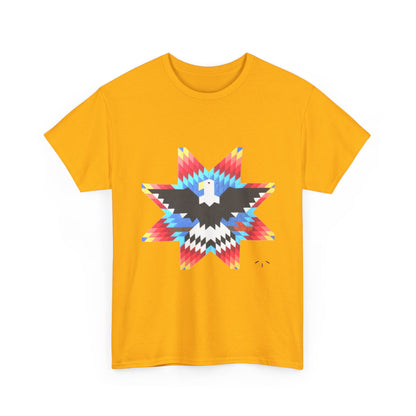 T-Shirt — Colorful Native Star Eagle Graphic Tee (Front Eagle Star, Back Crossed Arrows)