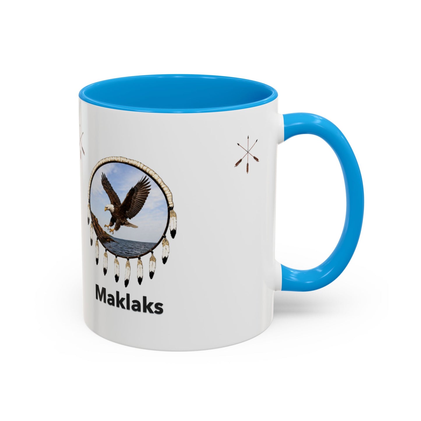 Modoc Eagle Ceramic Mug (11oz/15oz) – 'Maklaks' Native-Inspired Coffee Cup