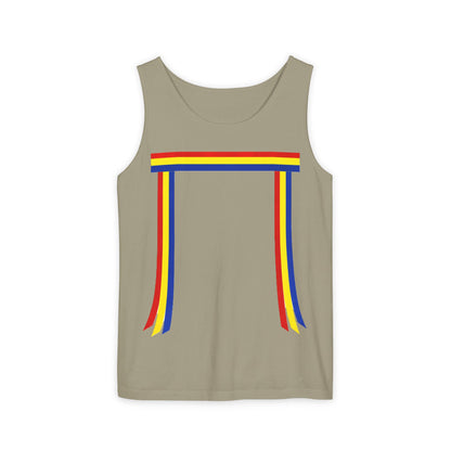 Blue Ribbon Shirt inpired Tank Top — Minimal Rainbow Ribbon Graphic