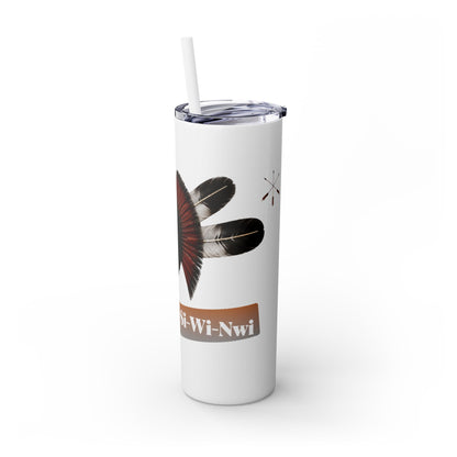 Shawnee Absentee Skinny Tumbler with Straw, 20oz