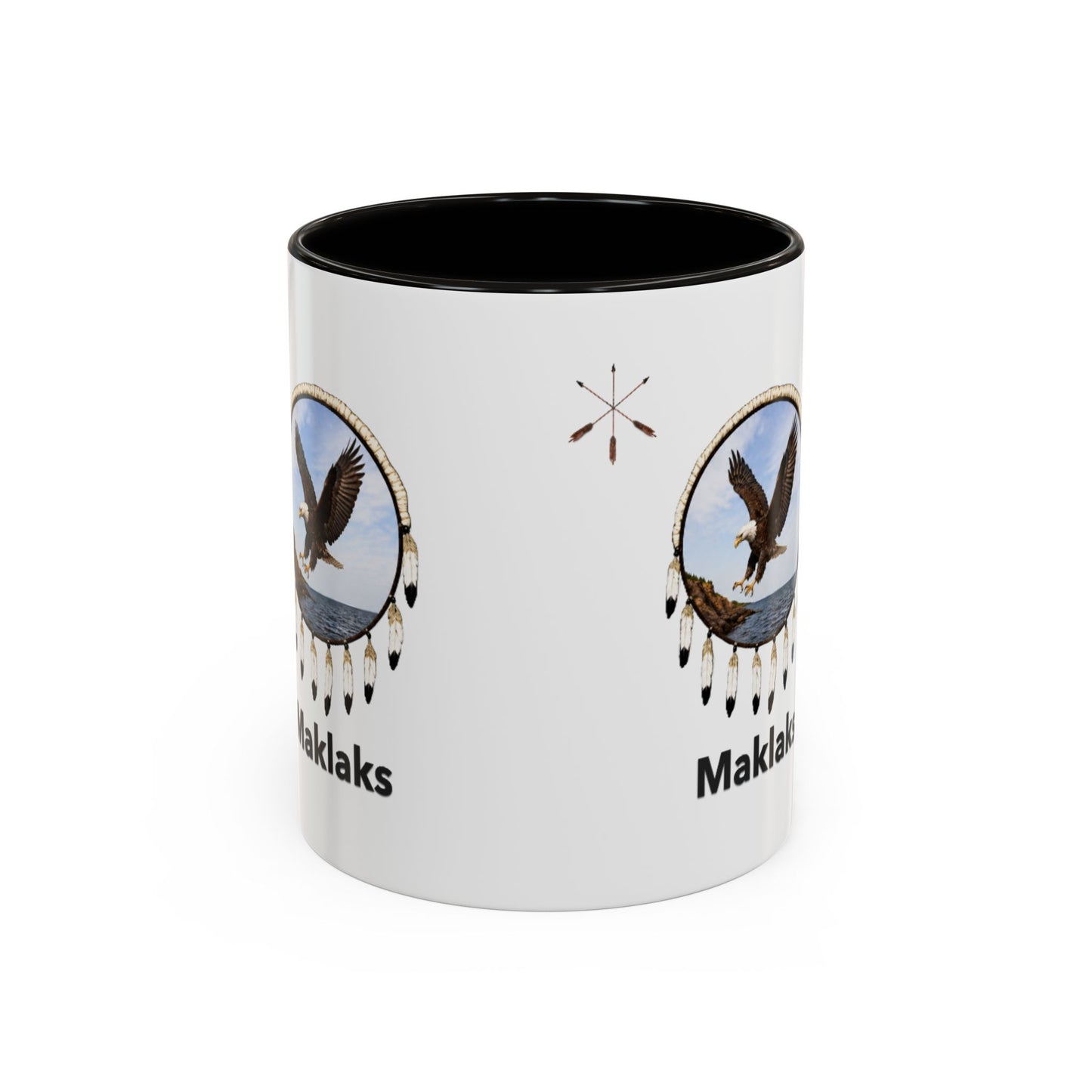Modoc Eagle Ceramic Mug (11oz/15oz) – 'Maklaks' Native-Inspired Coffee Cup