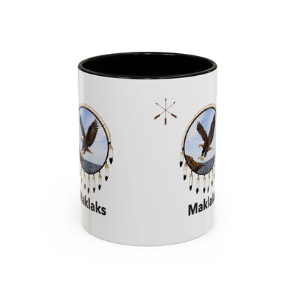 Modoc Eagle Ceramic Mug (11oz/15oz) – 'Maklaks' Native-Inspired Coffee Cup