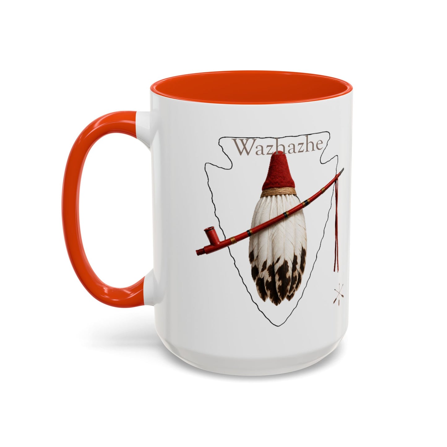 Osage Wazhazhe Tribal Feather Mug (11oz & 15oz) — Native-Inspired Coffee Cup
