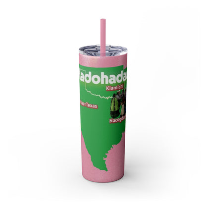 Caddo Kadohadoha Texas Map 20oz Skinny Tumbler with Straw