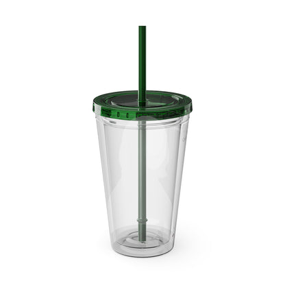 Chitto Harjo 16oz Portrait Tumbler with Straw — Historical Figure Illustration