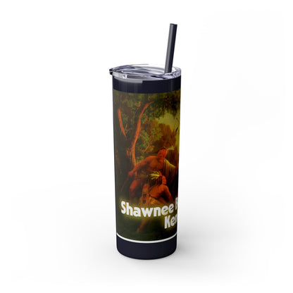 Shawnee Absentee Skinny Tumbler with Straw, 20oz