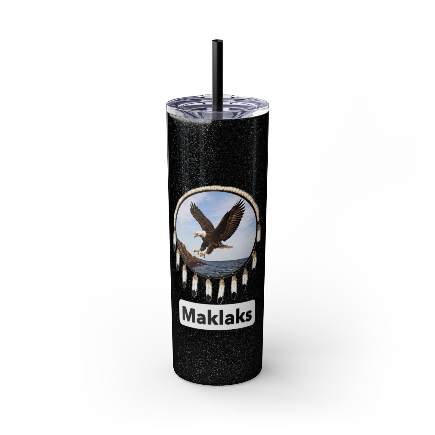 Modoc Eagle Skinny Tumbler – 20oz Straw Travel Cup (Maklaks)