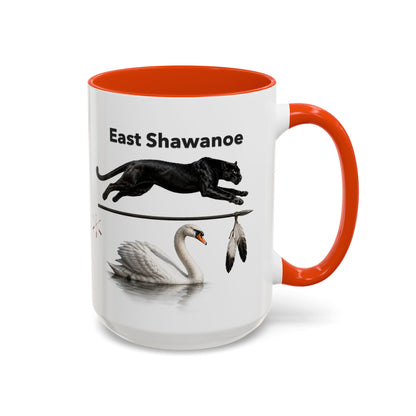Shawnee East Shawanoe Mascot Panther & Swan Coffee Mug (11oz/15oz)