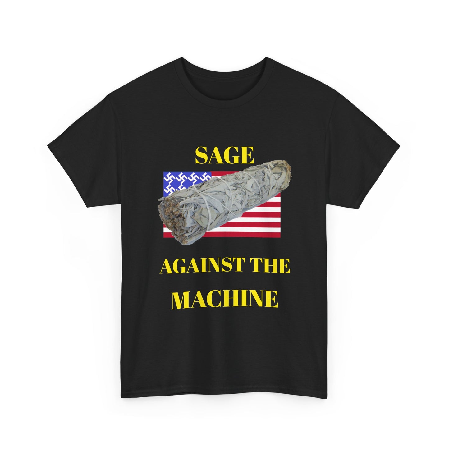 Sage Against the Machine T-Shirt — American Flag Smudge Stick Tee
