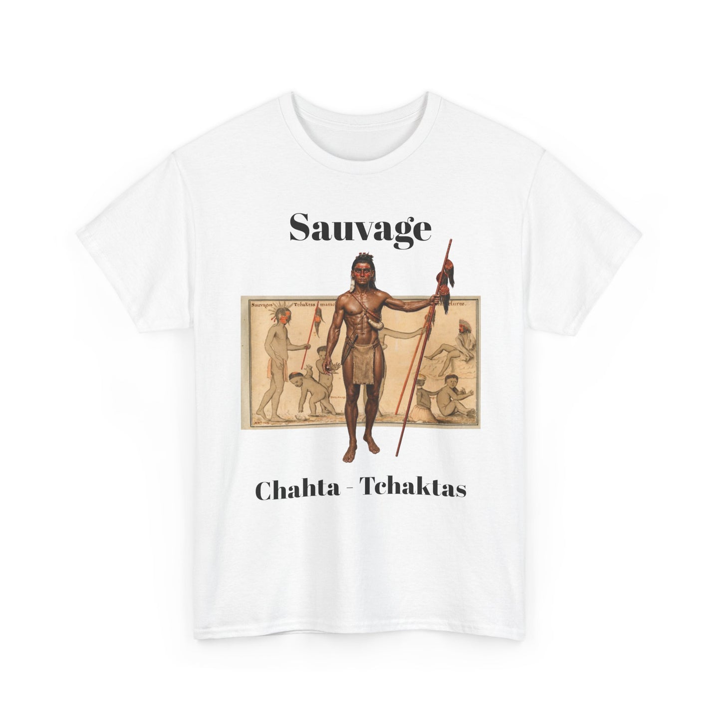 Savage Chahta Tchaklas Graphic Tee – Native American Heritage Art T-Shirt
