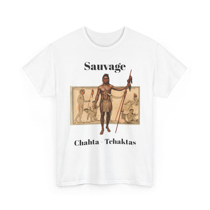 Savage Chahta Tchaklas Graphic Tee – Native American Heritage Art T-Shirt