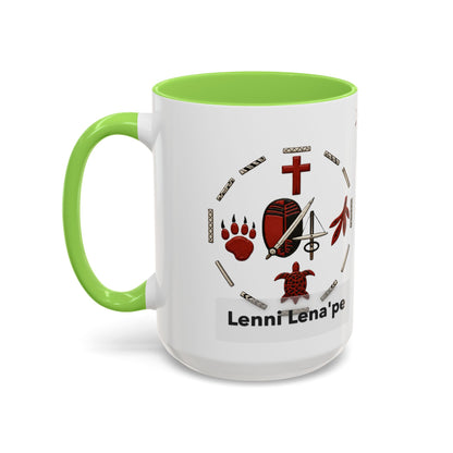 Delaware East Lenni Lenape Tribal Ceramic Mug – Native Symbols Coffee Cup (11oz/15oz)