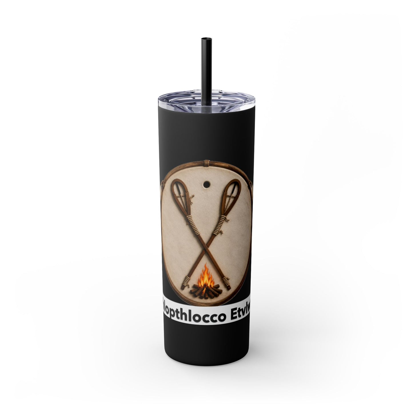 Thlopthlocco Skinny Tumbler with Straw, 20oz