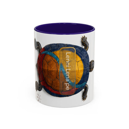 Delaware West Colorful Turtle Coffee Mug — Vibrant Hand-Painted Shell Design (11oz/15oz)