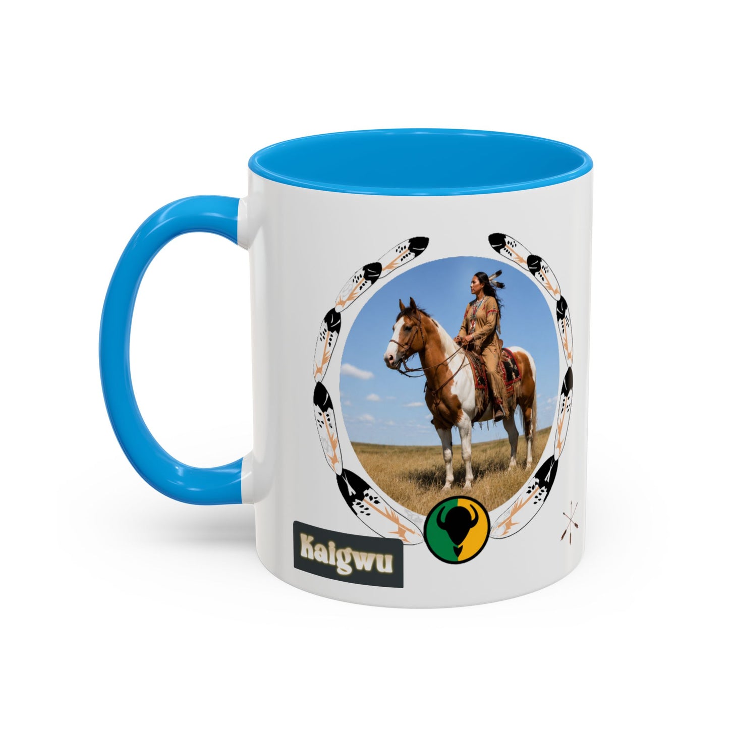 Kiowa Native Horse Photo Mug — Western Indigenous Pride Coffee Cup (11oz/15oz)