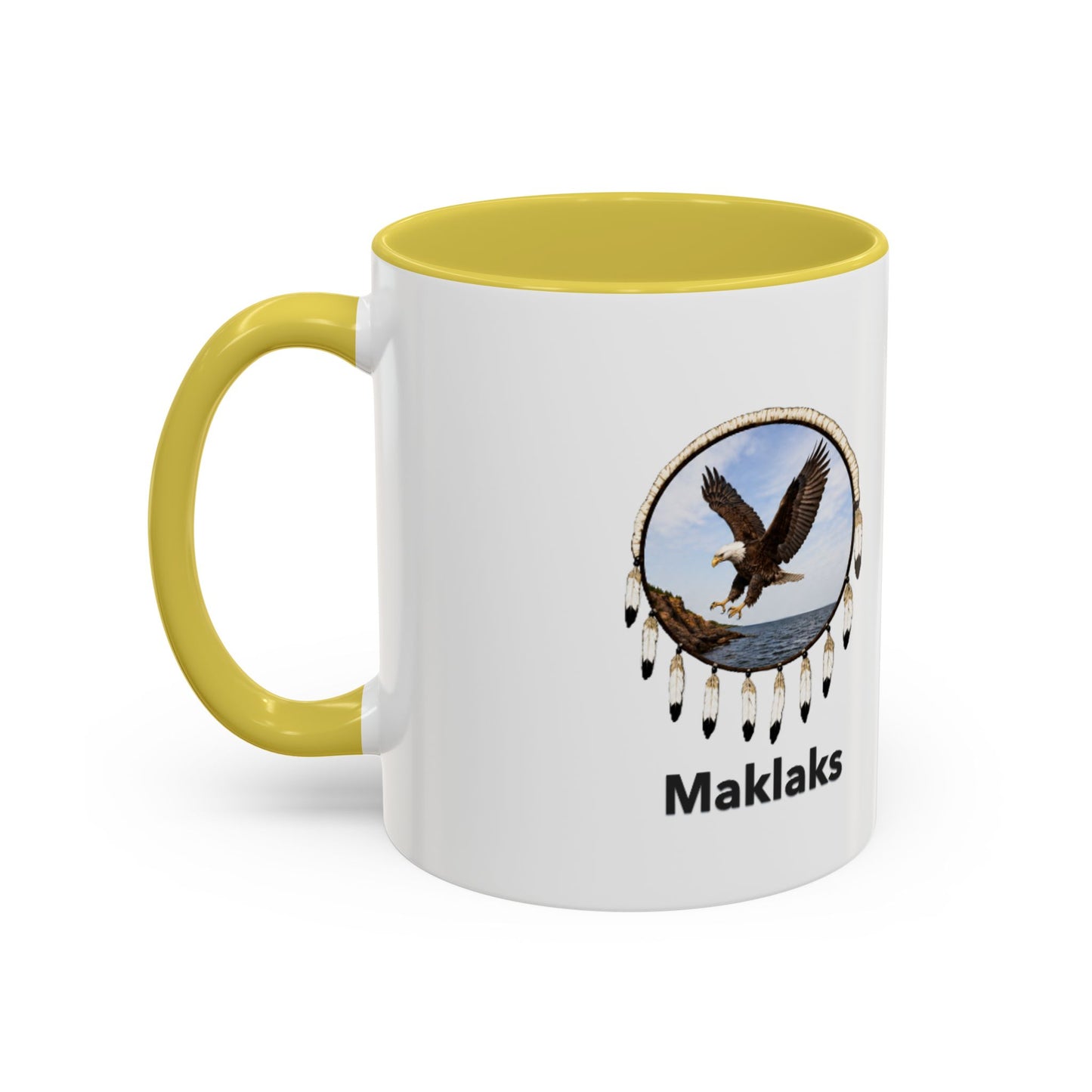 Modoc Eagle Ceramic Mug (11oz/15oz) – 'Maklaks' Native-Inspired Coffee Cup