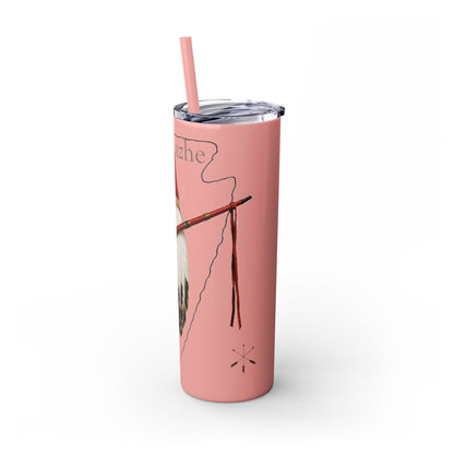 Osage Skinny Tumbler — Native Feather & Pipe Design 20oz Straw Cup