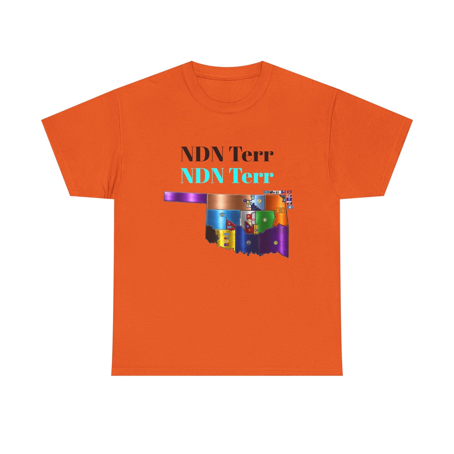 NDN Terr Oklahoma Map Tee — Native Pride Graphic T-Shirt with Arrows