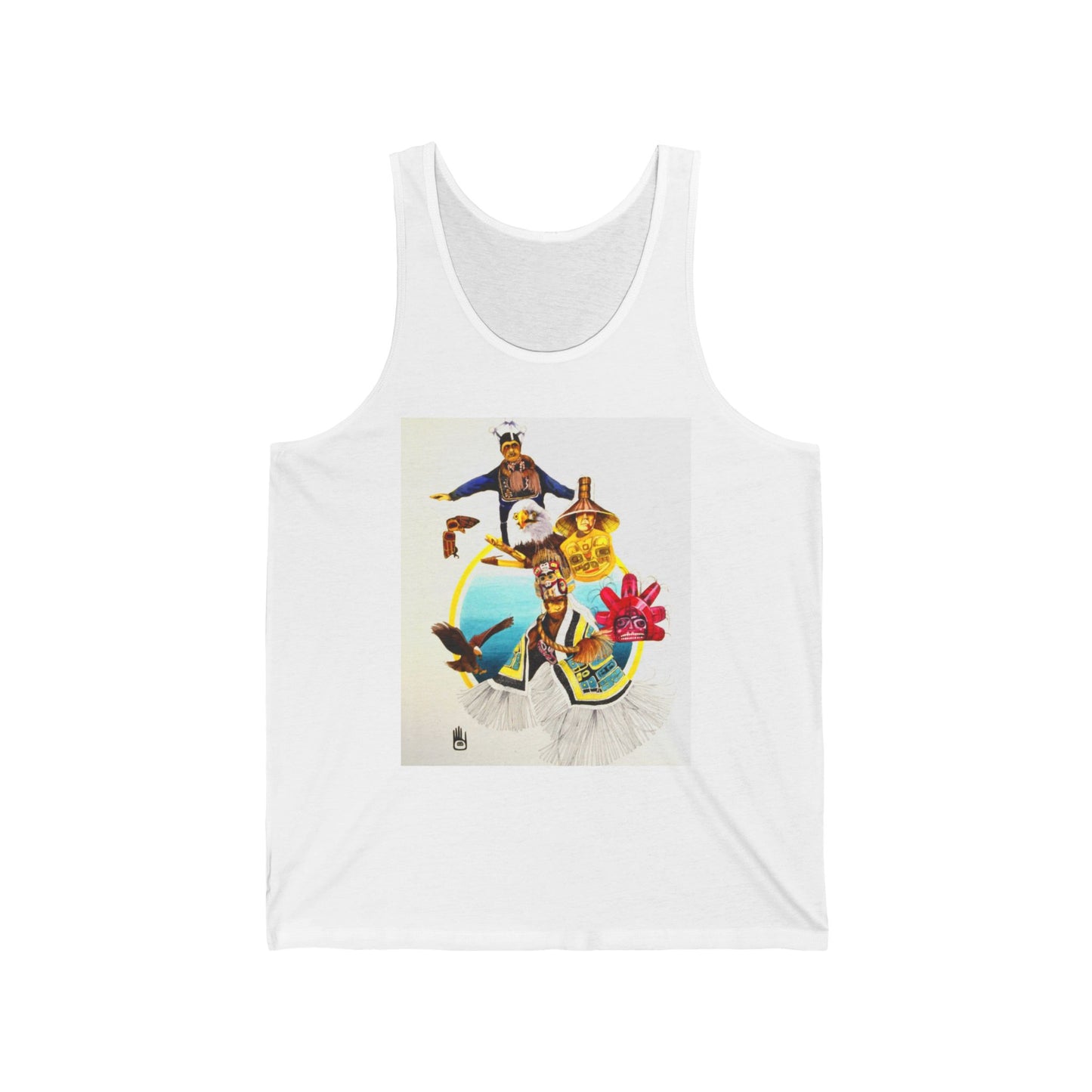 Tlingit Tank Top — Retro Beach Graphic Jersey Tank