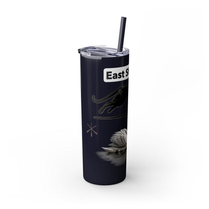 Shawnee East Skinny 20oz Tumbler with Straw — East Shawano River Swan & Otter Design