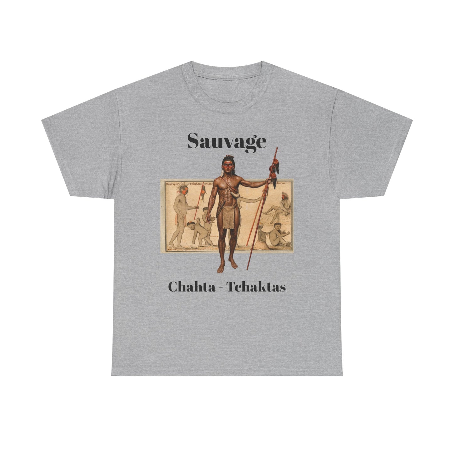 Savage Chahta Tchaklas Graphic Tee – Native American Heritage Art T-Shirt