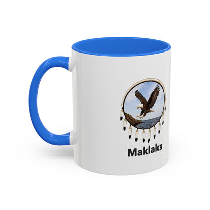 Modoc Eagle Ceramic Mug (11oz/15oz) – 'Maklaks' Native-Inspired Coffee Cup