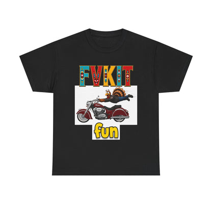 Turkey Motorcycle  Graphic Tee — Retro Rider Humor T-Shirt