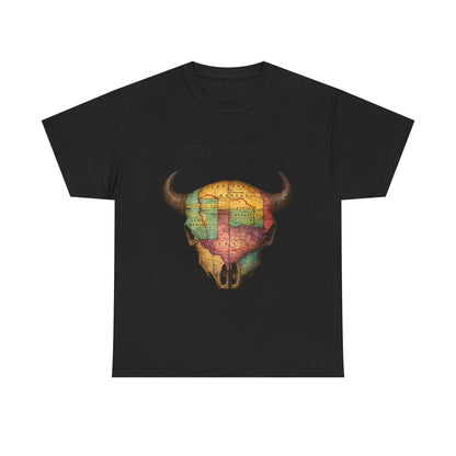 Comancheria Buffalo Skull T-Shirt — Western Map Graphic Tee